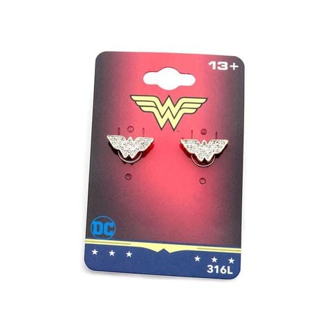 Boucles D'oreilles - Dc Comics - Wonder Woman Logo Diamant