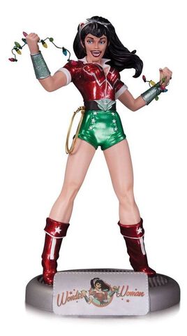 Statuette Dc Collectibles - Dc Comics -  Bombshells Holiday Wonder Woman 27 Cm