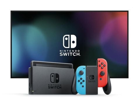 Nintendo Switch Avec 1joy-con Rouge Néon + 1joy-con Bleu Néon