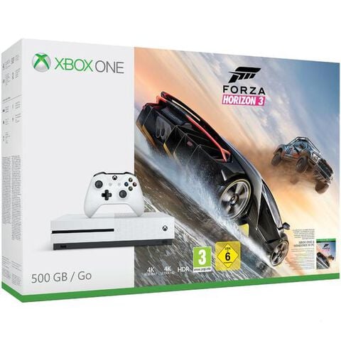 Pack Xbox One S 500go Blanche + Forza Horizon 3 (à Télécharger)