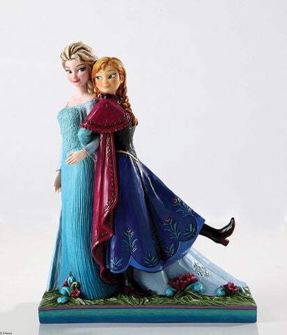 Statuette - La Reine Des Neiges - Disney Traditions - Elsa Et Anna