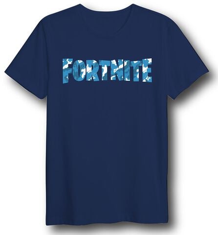 T-shirt Enfant - Fortnite - Logo Bleu Blanc - Taille 10 Ans