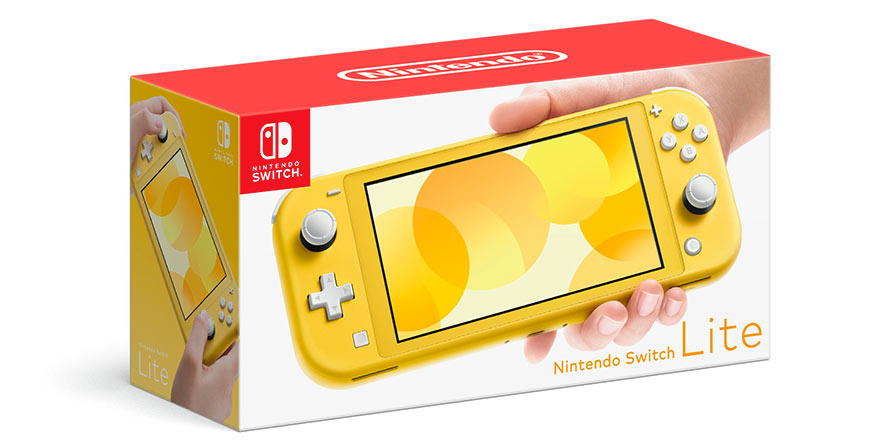 nintendo switch lite jaune