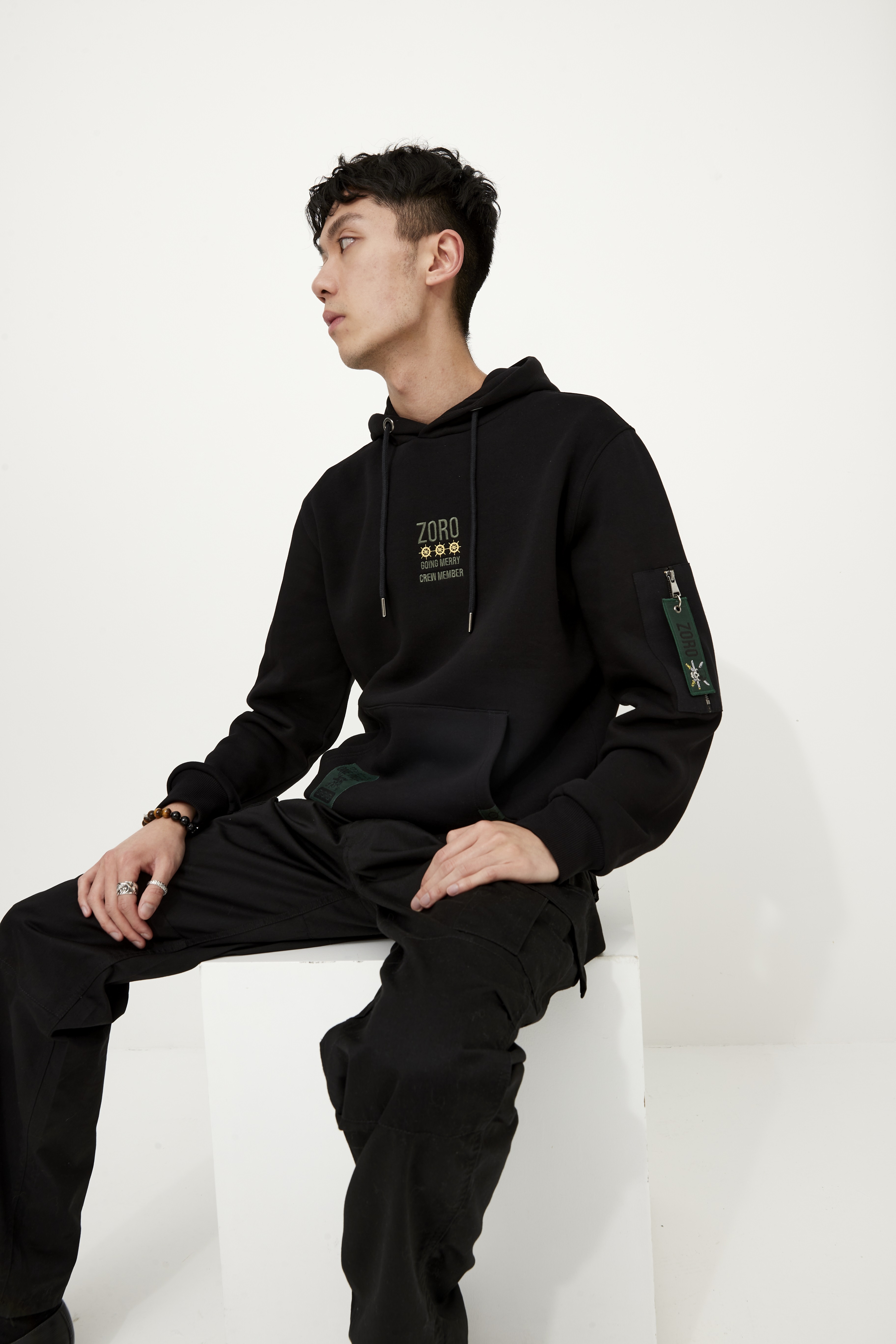 Sweat - One Piece - Hoodie Zoro Noir - Taille M